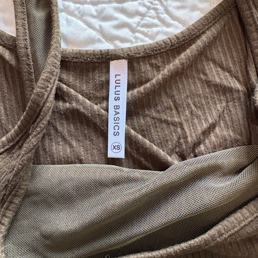 Lulus Green Ribbed Bodysuit - Picture 2 of 5